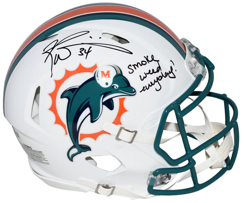 RICKY WILLIAMS SIGNED MIAMI DOLPHINS AUTHENTIC SPEED HELMET W/ SMOKE WEED