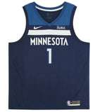 ANTHONY EDWARDS Autographed Timberwolves Nike Blue Jersey FANATICS