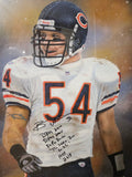 Brian Urlacher Andrew Goralski dual signed inscribed print # 255/454 w/ JSA coa