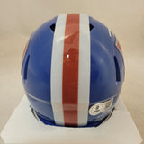 AUDRIC ESTIME SIGNED DENVER BRONCOS THROWBACK SPEED MINI HELMET BECKETT QR