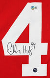 Charles Haley Authentic Signed Red Pro Style Jersey Autographed BAS Witnessed