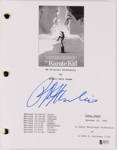 Ralph Macchio Signed "The Karate Kid" Movie Script (Beckett COA) Daniel LaRusso