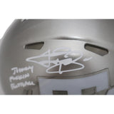 Johnny Manziel Autographed Texas A&M Aggies Flash Insc. Mini Heisman BAS 46470