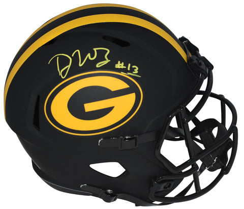 DONTAYVION WICKS SIGNED GREEN BAY PACKERS ECLIPSE FULL SIZE SPEED HELMET JSA