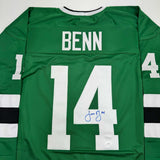 Autographed/Signed Jamie Benn Dallas Green Retro Hockey Jersey JSA COA