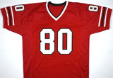 Andre Rison Autographed Red Pro Style Jersey - Beckett W Hologram *Black