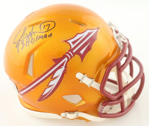 Charlie Ward Signed Florida State Seminoles Mini Helmet "93 Heisman"(Beckett) QB