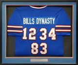 BILLS GREATS AUTOGRAPHED FRAMED JERSEY 3 SIGS KELLY THOMAS BECKETT 195234