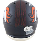 Bo Nix Autographed/Signed Denver Broncos 2024 Speed Mini Helmet Beckett 49017