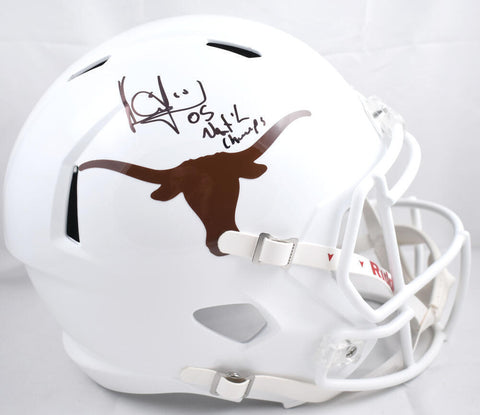 Vince Young Signed Texas Longhorns F/S Speed Helmet w/Natl Champs-Beckett W Holo