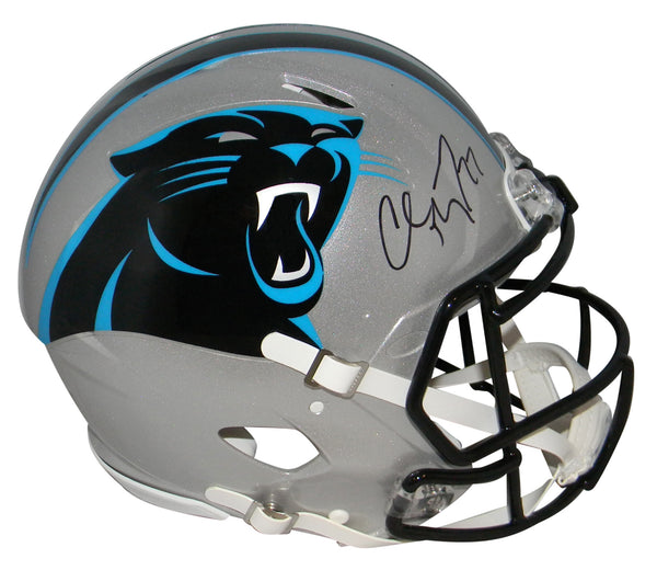 CHRISTIAN McCAFFREY SIGNED CAROLINA PANTHERS SPEED AUTHENTIC HELMET BECKETT