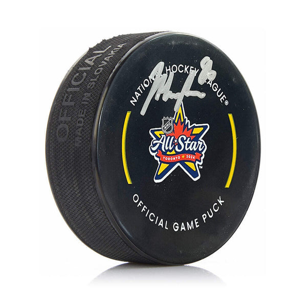 Jack Hughes New Jersey Devils Autographed 2024 All-Star Game Game Puck Fanatics