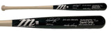 DAVID ORTIZ Autographed "HOF 22, 3x WS Champs" Game Model Bat FANATICS LE 34