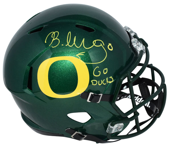 BUCKY IRVING AUTOGRAPHED OREGON DUCKS FULL SIZE SPEED HELMET BECKETT