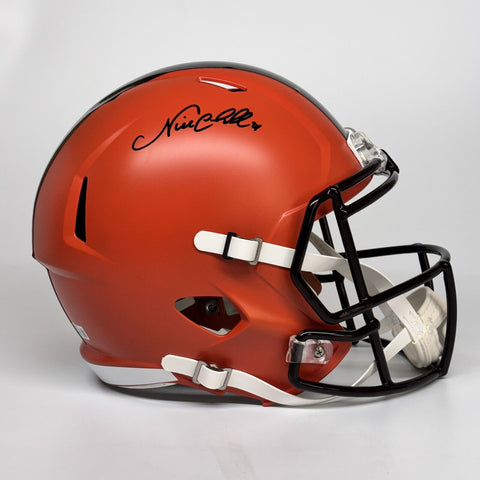 Nick Chubb Autographed Signed Cleveland Browns Full Size Replica Helmet Beckett