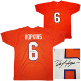 CLEMSON TIGERS DEANDRE HOPKINS AUTOGRAPHED ORANGE JERSEY BECKETT WITNESS 209358