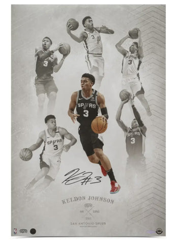 Keldon Johnson Autographed Spurs "On The Rise" 16" x 24" Photograph UDA