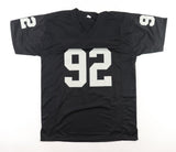 Richard Seymour Signed Oakland Raider Football Jersey (Beckett) HOF Def. Tackle