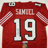 Autographed/Signed DEEBO SAMUEL San Francisco Red Alternate Jersey JSA COA Auto