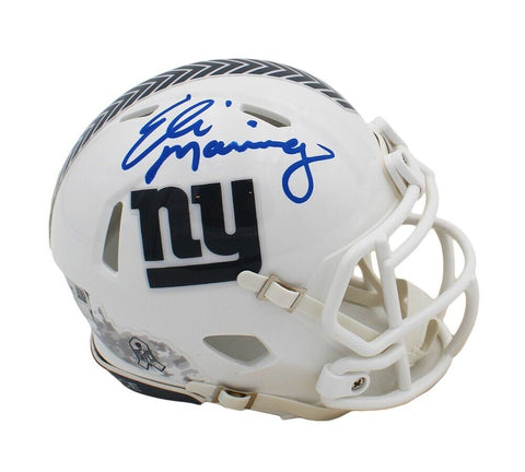 Eli Manning Signed New York Giants Speed Salute to Service 3 NFL Mini Helmet