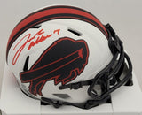 JOSH ALLEN SIGNED BUFFALO BILLS LUNAR ECLIPSE SPEED MINI HELMET BECKETT QR CODE