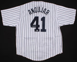 Miguel Andujar Signed New York Yankees Pinstriped Home Jersey (Beckett COA) 3B