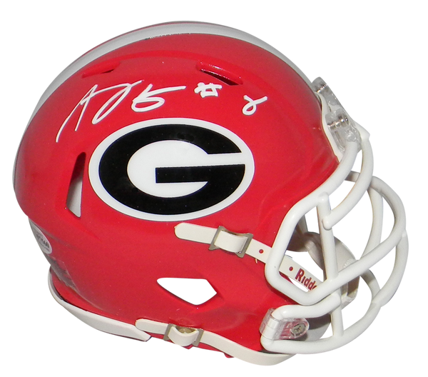 A.J. AJ GREEN SIGNED AUTOGRAPHED GEORGIA BULLDOGS SPEED MINI HELMET BECKETT