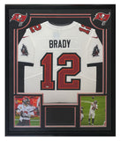 Tom Brady Autographed Bucs Framed 34" x 44" Nike Jersey w/ Monitor Fanatics