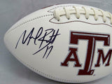 Michael Bennett Autographed Texas A&M Aggies Logo Football- JSA W Auth