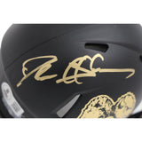 Deion Sanders Signed Colorado Buffaloes Black Chrome Mini Helmet BAS 45415