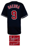 Carlos Baerga Signed Navy Custom Baseball Jersey w/3x All Star - (SCHWARTZ COA)
