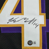 Autographed/Signed Kyle Hamilton Baltimore Black Football Jersey Beckett BAS COA