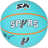 Victor Wembanyama Autographed Spurs Turquoise City Edition Basketball Fanatics