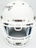 EARL CAMPBELL AUTOGRAPHED TEXAS WHITE SCHUTT FULL SIZE HELMET HT 77 JSA 228064