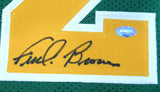 SEATTLE SONICS FRED BROWN AUTOGRAPHED SIGNED GREEN JERSEY MCS HOLO STOCK #106743