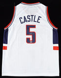 Stephon Castle Signed UConn Huskies Jersey (PSA) 2024 #4 Overall Draft Pk Spurs