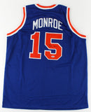 Earl Monroe Signed Knicks Jersey (PSA COA) 4xNBA All-Star / 1973 World Champion