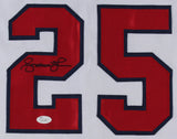 Andruw Jones Signed Atlanta Braves Unique "Curacao Kid" White Jersey (JSA COA)