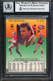 49ers Joe Montana Authentic Signed 1991 Ultra #251 Card Auto 10! BAS Slabbed