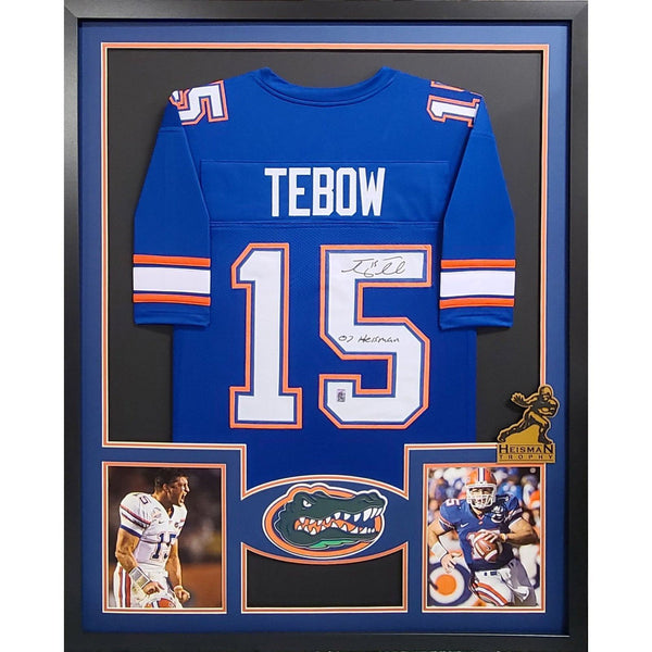 Tim Tebow Autographed Signed Framed Florida Gators BB2 Jersey TEBOW COA