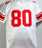 Jeremy Shockey Autographed White Pro Style Jersey - Beckett Witness *8