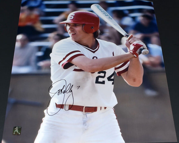 JOHN ELWAY AUTOGRAPHED STANFORD CARDINAL BASEBALL 16x20 PHOTO ELWAY HOLO