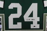 DARRELLE REVIS (Jets green SKYLINE) Signed Autographed Framed Jersey Beckett