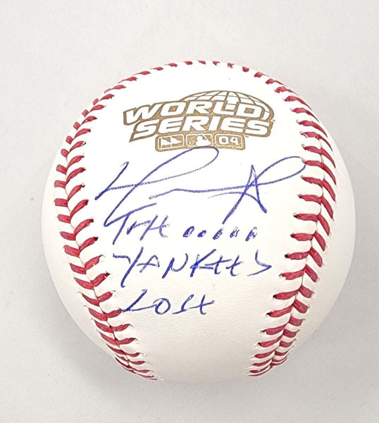 David Ortiz Signed Red Sox 2004 World Series Baseball W/ The .... Yankees Lose