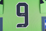 Kenneth Walker III Signed Seattle Seahawks 35 x 43 Framed Jersey (Beckett) R.B