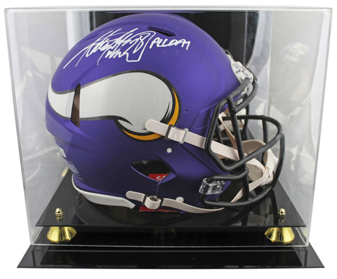 Vikings Adrian Peterson "All Day" Signed F/S Speed Proline Helmet W/ Case BAS W