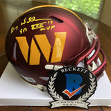 Doug Williams Signed Washington Commanders SB XXll MVP Mini Helmet Beckett