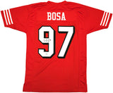 SAN FRANCISCO 49ERS NICK BOSA AUTOGRAPHED RED JERSEY BECKETT BAS WITNESS 230699