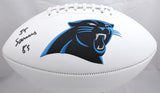 Ja'Tavion Sanders Autographed Carolina Panthers Logo Football - Beckett W Holo