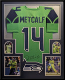 FRAMED SEATTLE SEAHAWKS DK METCALF AUTOGRAPHED SIGNED JERSEY JSA COA